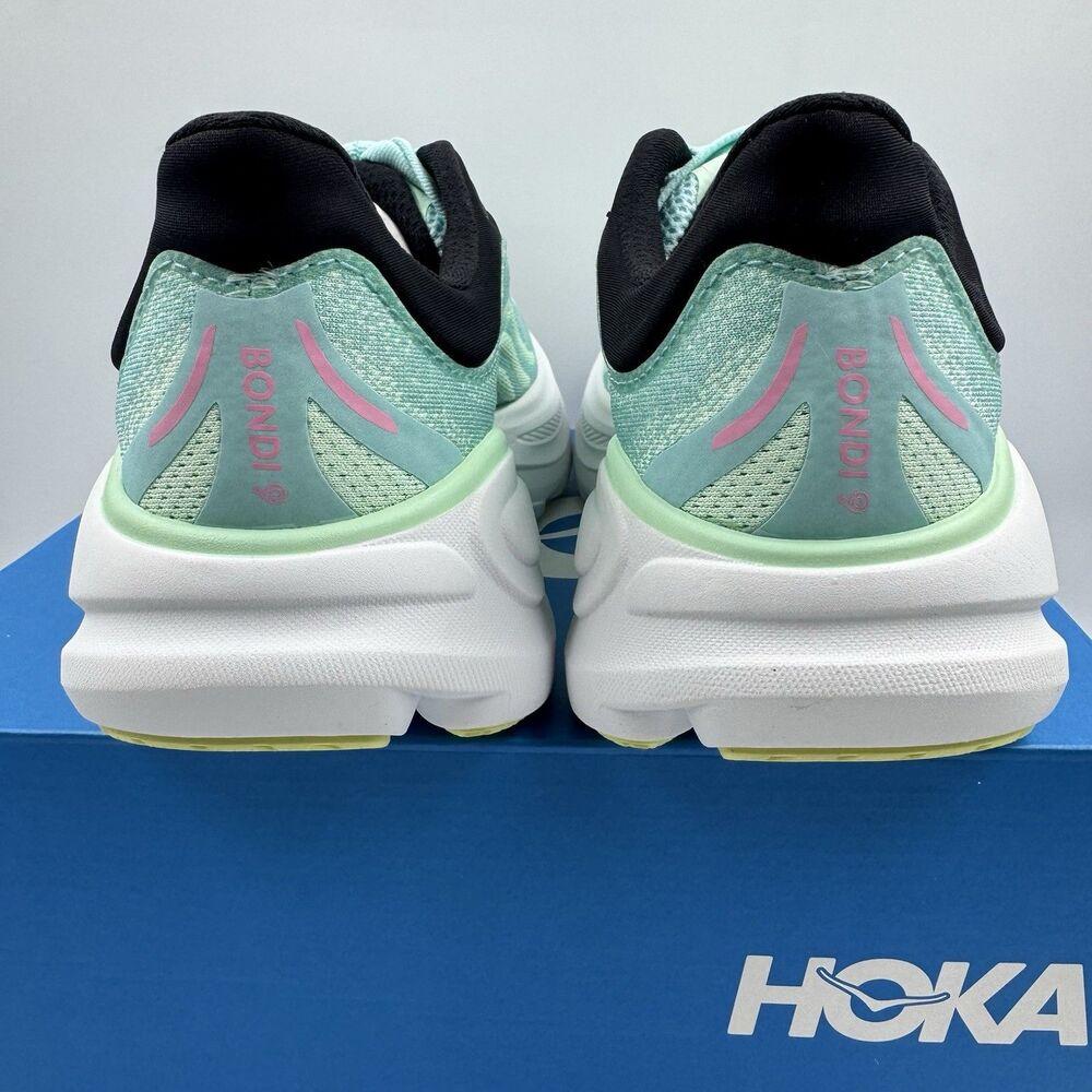 HOKA Bondi 9 Women’s Running Shoes Blue Spark/Mint Fluorite 1162012/BTF Us 6.5B - Picture 3 of 9